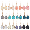 ANATTASOUL 12 Pairs 12 Color Bling Resin Teardrop Dangle Earrings EJEW-AN0001-66-1