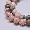 Natural Pink Zebra Jasper Beads Strands X-G-P231-01-4mm-1