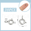 Unicraftale 30Pcs 316 Stainless Steel Spring Ring Clasps FIND-UN0016-21-3