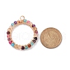 Natural Gemstone Copper Wire Wrapped Pendants PALLOY-JF01934-4