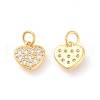 Brass Micro Pave Cubic Zirconia Charms X-ZIRC-F106-07G-2