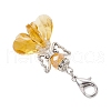 Angel Glass Pendant Decorations HJEW-MZ00260-06-4