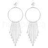 Sterling Silver Dangle Earrings for Women EJEW-K292-01S-1