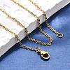 PVD Vacuum Plating 304 Stainless Steel Cable Chain Necklaces STAS-M174-025G-4