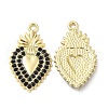 Alloy Rhinestone Pendant PALLOY-H128-08G-01-1