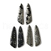 Natural Pyrite Pendants G-L617-H05-10x40mm-1