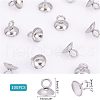 Unicraftale 100Pcs 202 Stainless Steel Bead Cap Pendant Bails STAS-UN0034-88-5