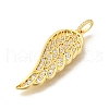 Brass Micro Pave Cubic Zirconia Pendants KK-U072-27G-2