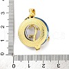 Brass Pendants with Cubic Zirconia and Glass KK-D536-21G-08-3