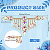 Fingerinspire 1Pc Flower Brass Rhinestone Ornament Accessories OHAR-FG0001-04C-2