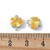 Brass Pave Cubic Zirconia Connector Charms KK-F892-53P-08-3