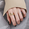 Wing Brass Adjustable Cuff Rings FS-WG2AEB3-02-2