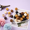 Craftdady 100Pcs 5 Colors Wooden Beads WOOD-CD0001-13-6