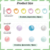  16Pcs 8 Colors Round Silicone Beads Knitting Needle Protectors/Knitting Needle Stoppers DIY-NB0010-37-2