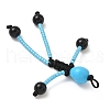Halloween Theme Glass Seed & Natural Black Onyx & Synthetic Turquoise Beaded Pendants PALLOY-MZ00777-01-4