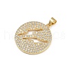 Brass Micro Pave Cubic Zirconia Pendants KK-S528-03G-2