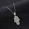 Hollow Hamsa Hand Pendant Necklace DQ3494-2-1