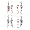 Gemstone Dangle Earrings EJEW-TA00207-1