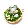 Alloy Enamel Pendants ENAM-K076-10F-G-2
