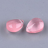 Transparent Spray Painted Glass Charms GLAA-S183-14E-2