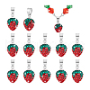   12Pcs Polymer Clay Rhinestone Pendants RB-PH0001-52-7