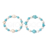 2Pcs Synthetic Turquoise Beaded Stretch Bracelets BJEW-TA00630-2