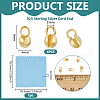 BENECREAT 925 Sterling Silver Cord End DIY-BC0014-05C-G-2