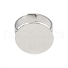 Flat Round Brass Pad Ring Settings X-MAK-S033-018P-NF-1