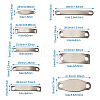Kissitty Rectangle 304 Stainless Steel Links Connectors STAS-KS0001-04-9