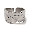 304 Stainless Steel Open Cuff Rings RJEW-Z018-05P-2