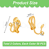   100Pcs Brass Clip-on Earring Findings FIND-PH0002-55B-2
