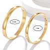 2Pcs 2 Size Stainless Steel Plain Bangles Set for Valentine's Day SJ6679-1-4