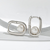 Fashionable S925 Sterling Silver Rectangle Hoop Earrings YL1493-2-3