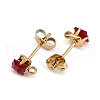 Ion Plating(IP) 304 Stainless Steel Cubic Zirconia Stud Earring Findings STAS-P373-06A-3