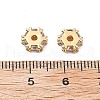 Brass Micro Pave Cubic Zirconia Beads KK-A259-03G-3