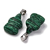Synthetic Malachite Pendants G-B127-06P-02-3
