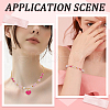 SOFPLATE 500Pcs 5 Colors Valentine's Day Transparent Acrylic Beads MACR-SP0001-29B-5