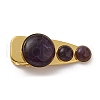 Natural Amethyst Alligator Hair Clips G-B042-03G-02-1