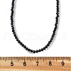 Natural Black Spinel Beaded Necklaces NJEW-K114-A-A20-5
