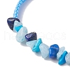 Adjustable Natural & Syntheti Gemstone Braided Bracelets for Women BJEW-JB10994-02-3