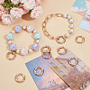 Beebeecraft 20Pcs Alloy Spring Gate Rings FIND-BBC0002-21G-4
