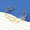 Hollow Out 304 Stainless Steel Cuff Bangles for Women BJEW-Z097-05G-2