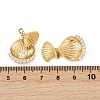 Brass Micro Pave Cubic Zirconia Pendants KK-C093-06G-3