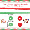 SUNNYCLUE 2 Strands 2 Colors Flat Round Handmade Polymer Clay Beads CLAY-SC0001-53-2