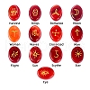 Oval Natural Carnelian Rune Stones PW-WG63123-03-1