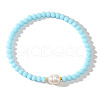 Faceted Rondelle Glass Beaded Stretch Bracelets for Women KV3959-2-1