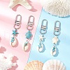 4Pcs Natural Cowrie Shell Pendant Decorations HJEW-JM03319-01-1
