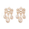 Brass Micro Pave Clear Cubic Zirconia Pendants KK-K259-03LCG-1