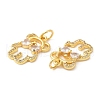 Brass with Cubic Zirconia Pendants KK-Z026-08G-2