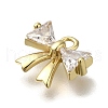 Rack Plating Brass Micro Pave Cubic Zirconia Charms KK-M014-02B-G-2